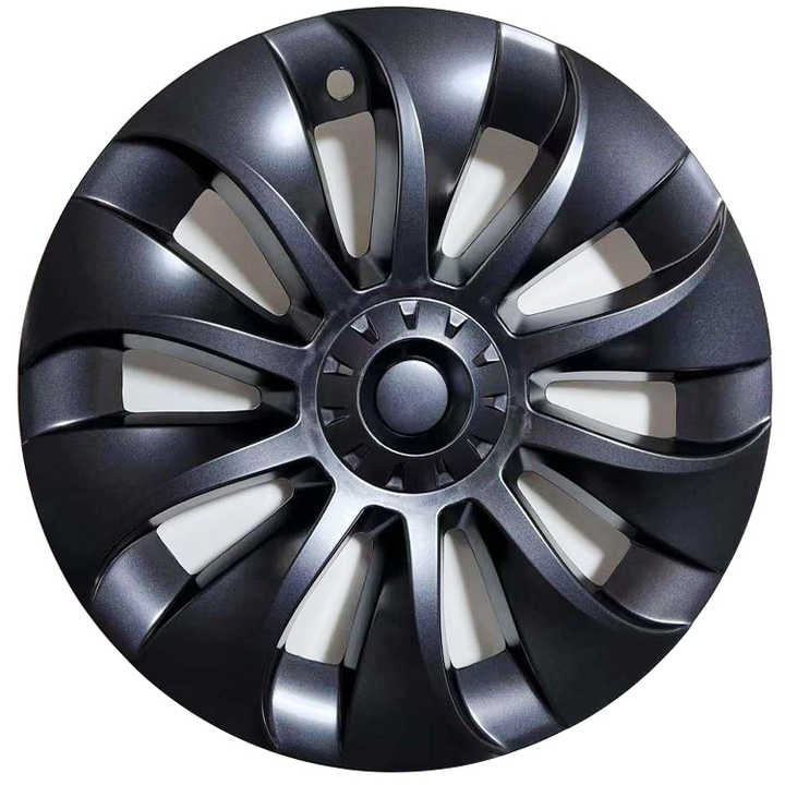 2019- 2021Easy Installation ABS 20 Inch Matte Black 4Pcs Wheel Cover Hubcaps for Tesla Model Y